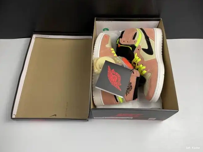 1st Kicks Shoes Air Peach 1 Switch CW6576-800 High Jordan 0615